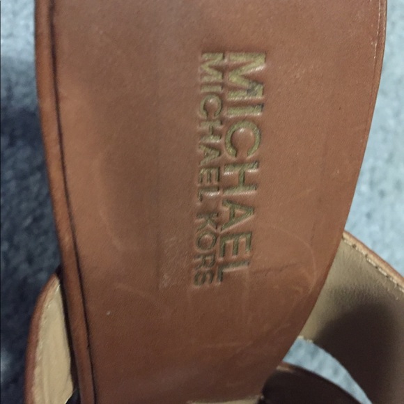 Vintage Michael Kors Leather Heeled Sandal Slides — US 9 - Picture 4 of 8